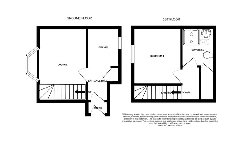 1 bedroom terraced house for sale - floorplan