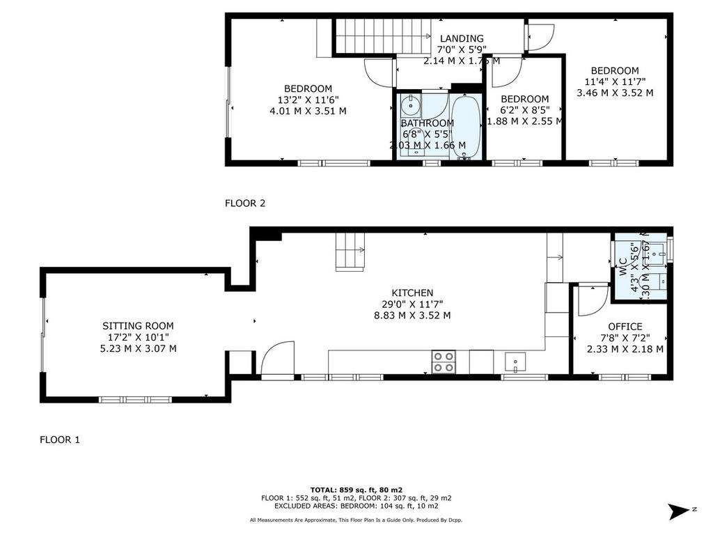 3 bedroom semi-detached house for sale - floorplan