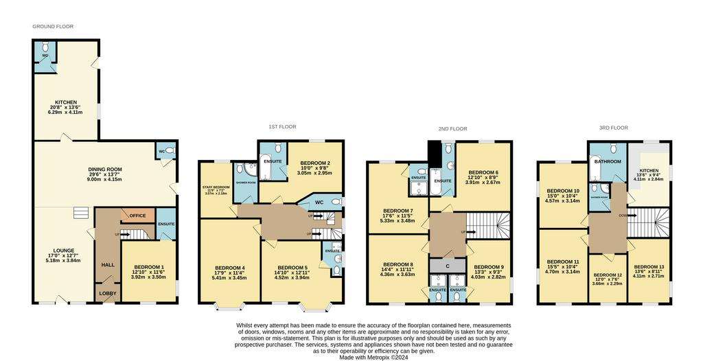 13 bedroom house for sale - floorplan