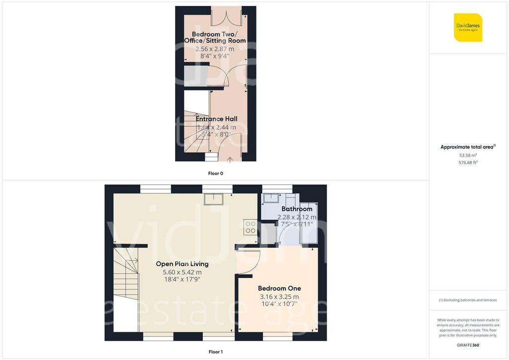 2 bedroom coash house for sale - floorplan