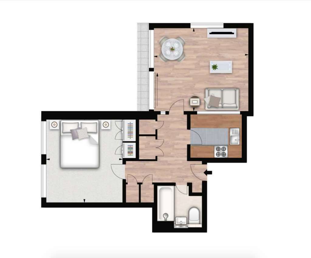 1 bedroom flat to rent - floorplan