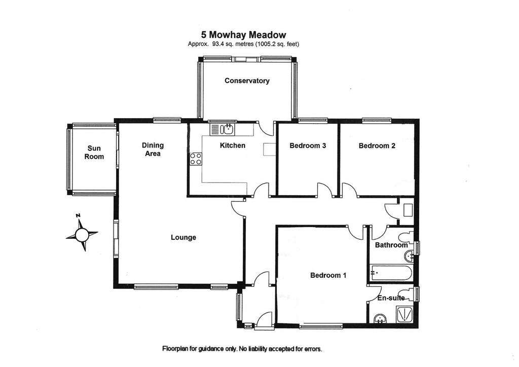 3 bedroom detached bungalow for sale - floorplan