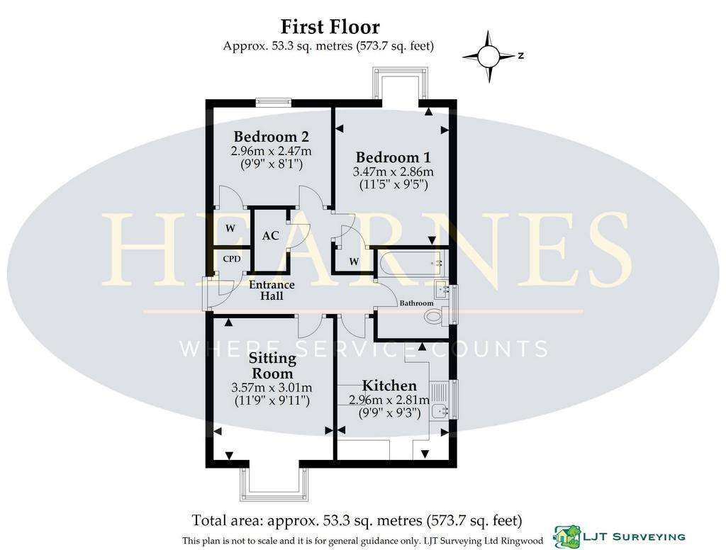 2 bedroom flat for sale - floorplan