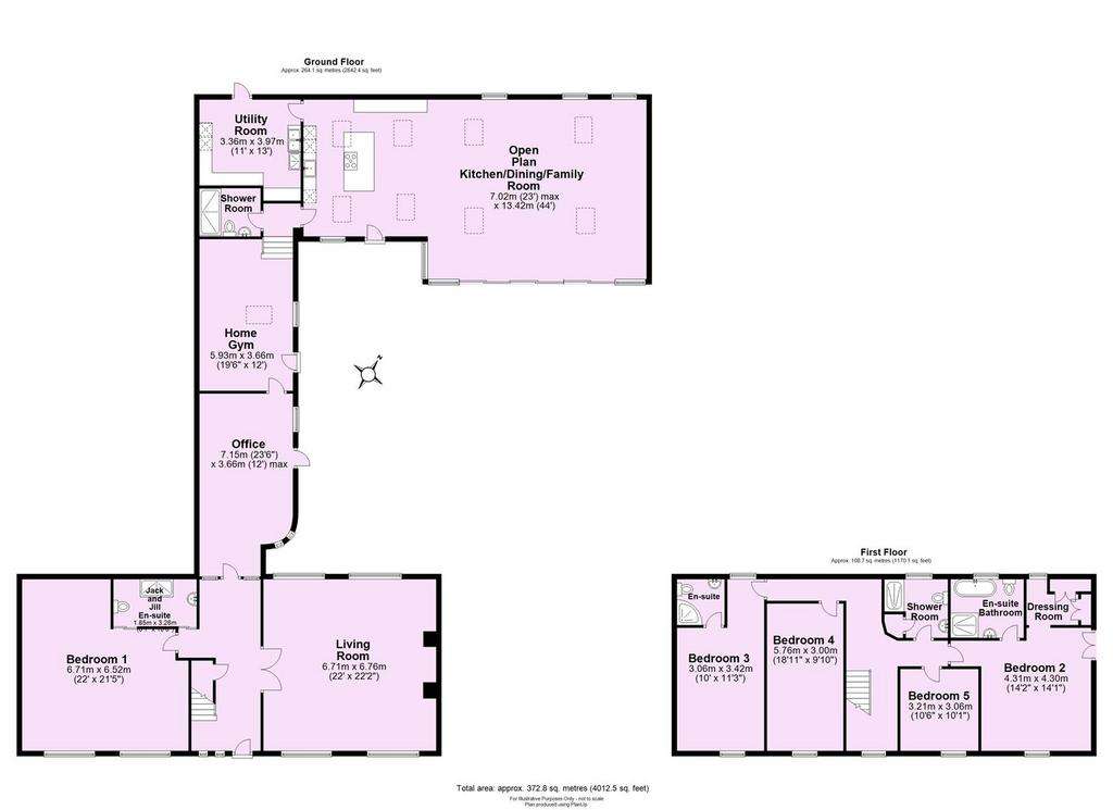 5 bedroom barn conversion for sale - floorplan