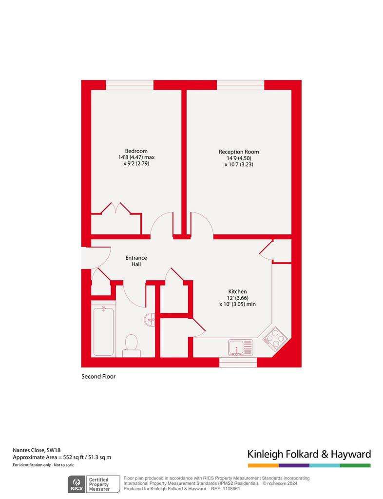 1 bedroom flat for sale - floorplan