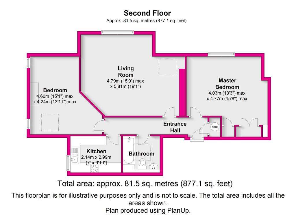 2 bedroom flat for sale - floorplan