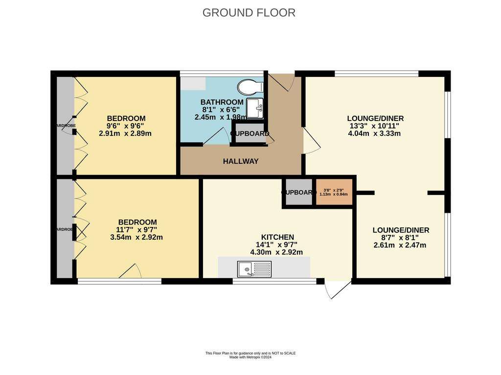 2 bedroom mobile home to rent - floorplan