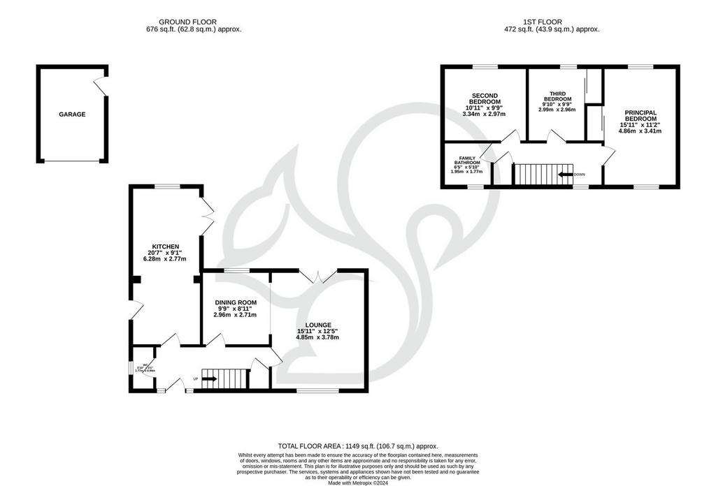 3 bedroom detached house for sale - floorplan