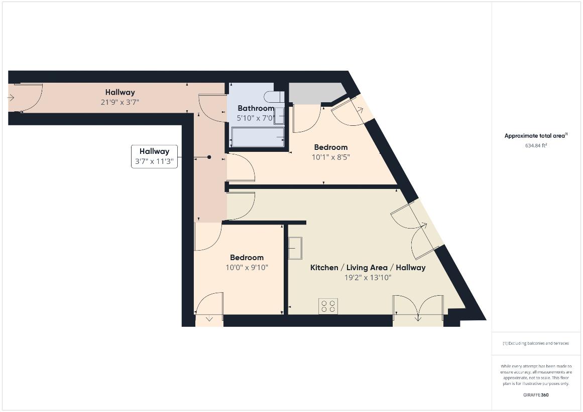 2 bedroom flat for sale - floorplan