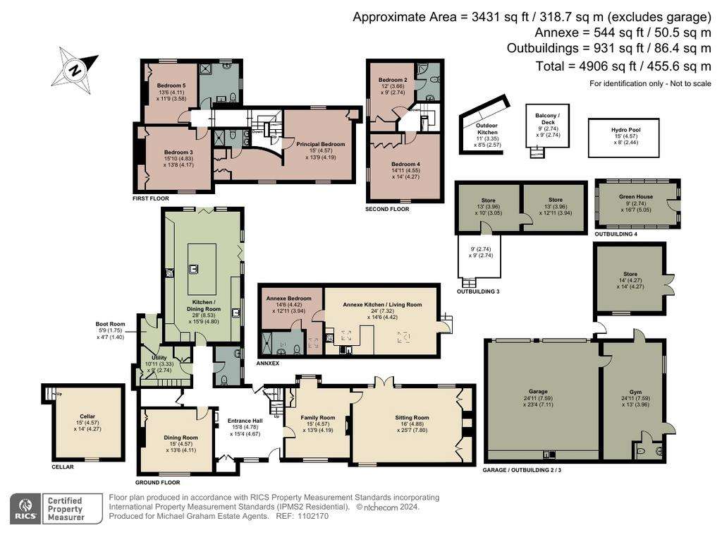 5 bedroom house for sale - floorplan