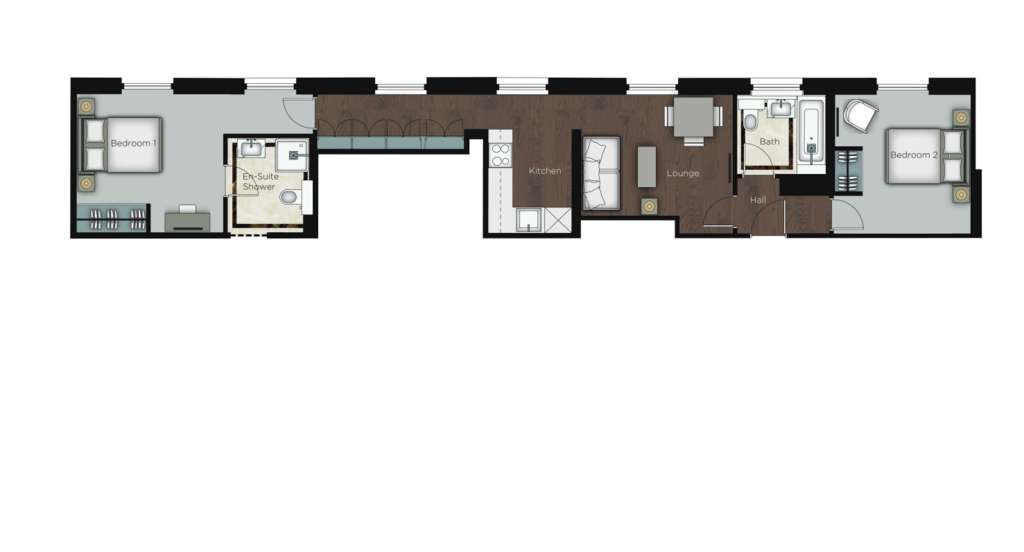 2 bedroom flat to rent - floorplan