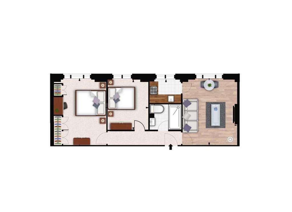 2 bedroom flat to rent - floorplan