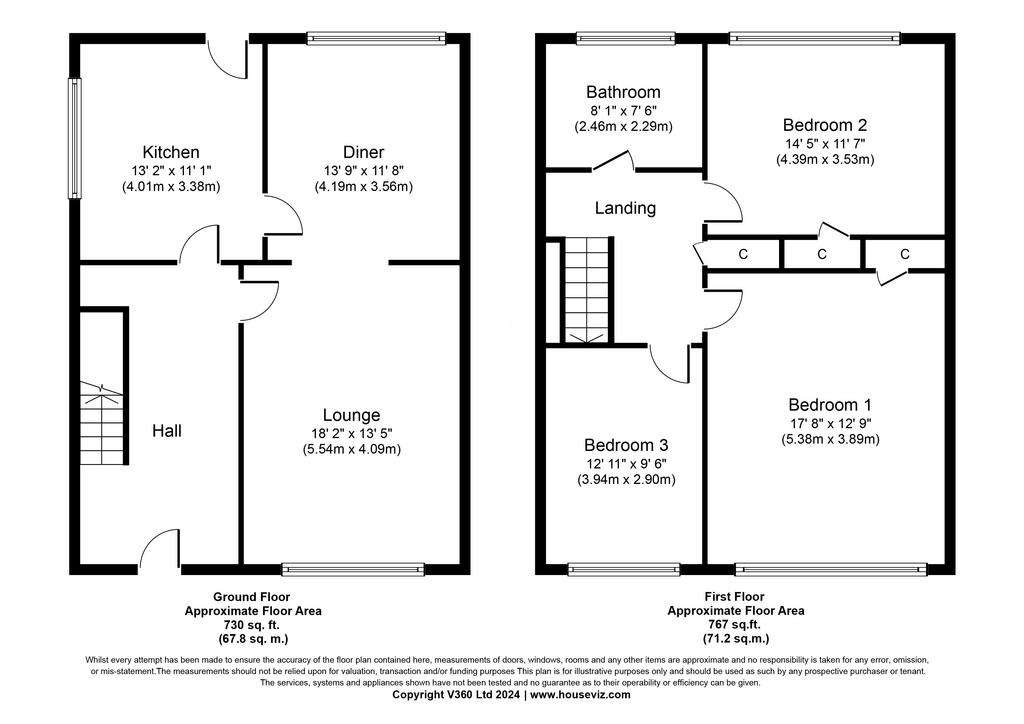 3 bedroom detached villa for sale - floorplan