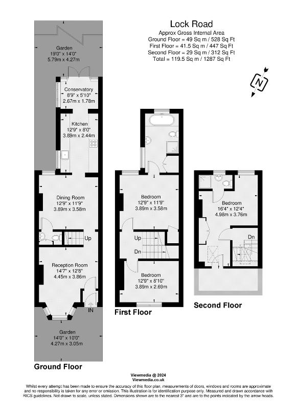 3 bedroom property for sale - floorplan