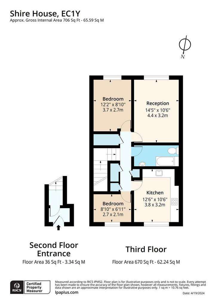 2 bedroom flat for sale - floorplan