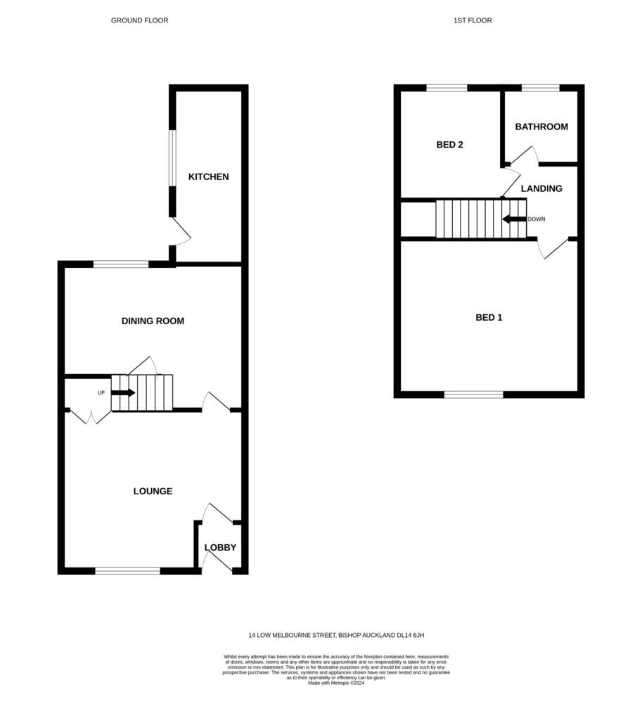 2 bedroom terraced house for sale - floorplan