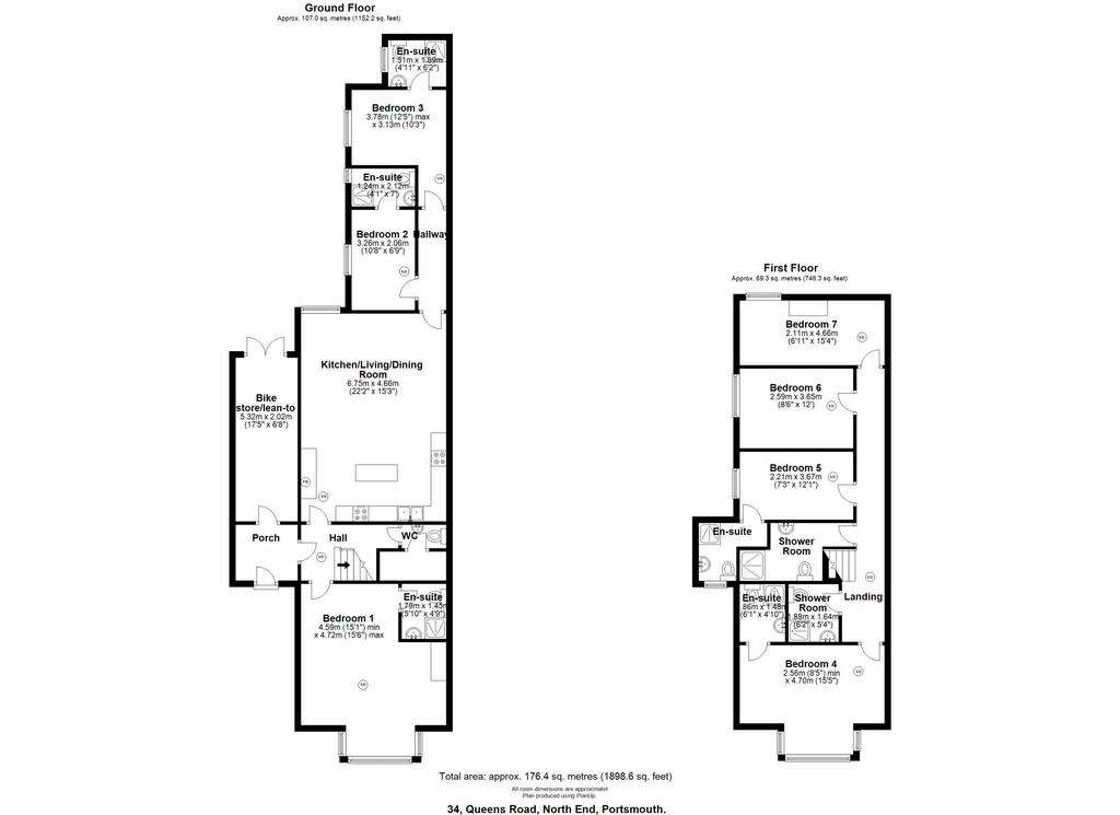 7 bedroom semi-detached house to rent - floorplan