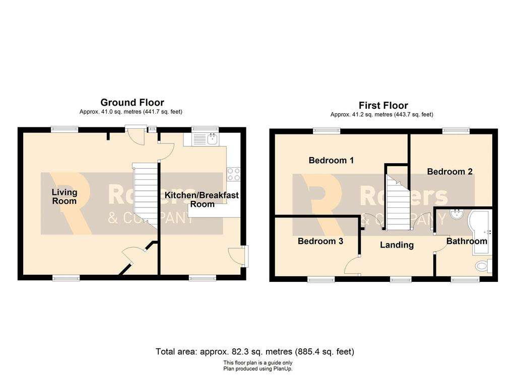 3 bedroom village house to rent - floorplan