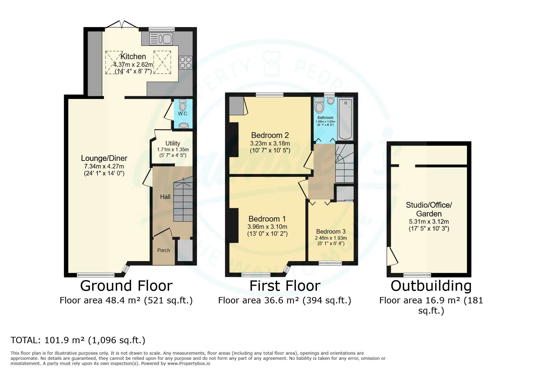 3 bedroom Property for sale - floorplan