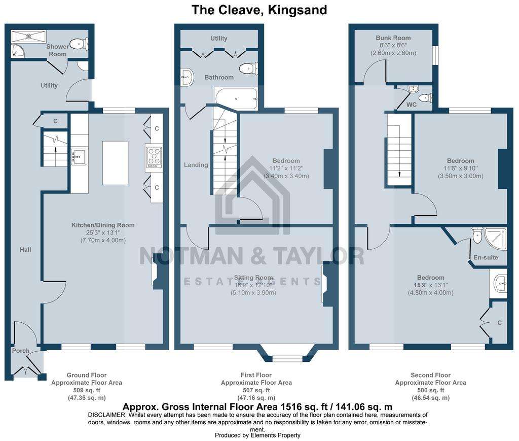 4 bedroom terraced house for sale - floorplan