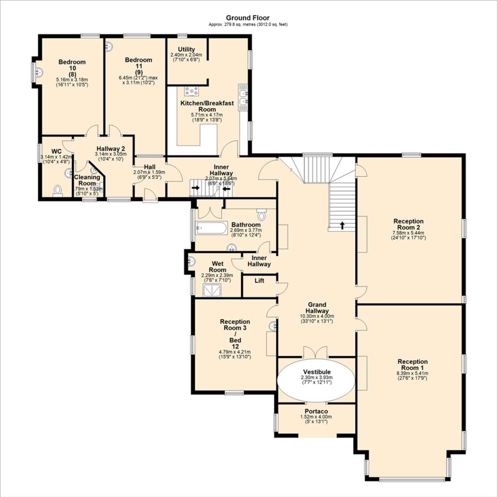 12 bedroom character property for sale - floorplan