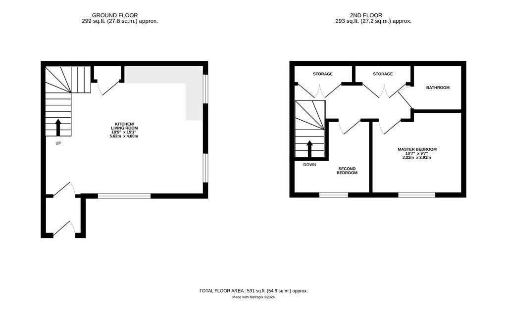 2 bedroom detached house to rent - floorplan