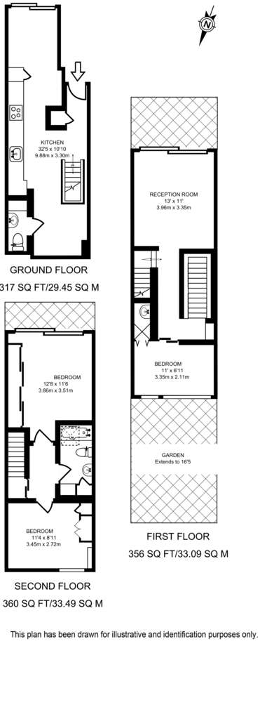 3 bedroom mews house to rent - floorplan