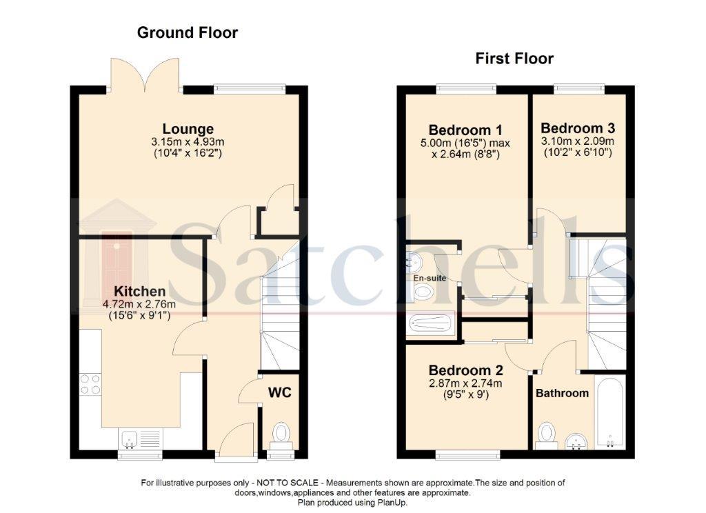3 bedroom semi-detached house to rent - floorplan