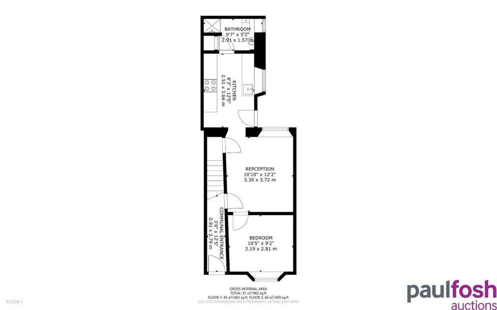 2 bedroom block of apartments for sale - floorplan