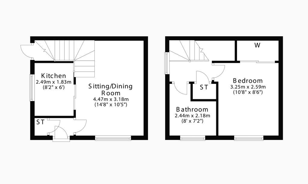 1 bedroom villa for sale - floorplan