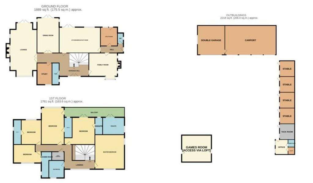 5 bedroom equestrian facility for sale - floorplan