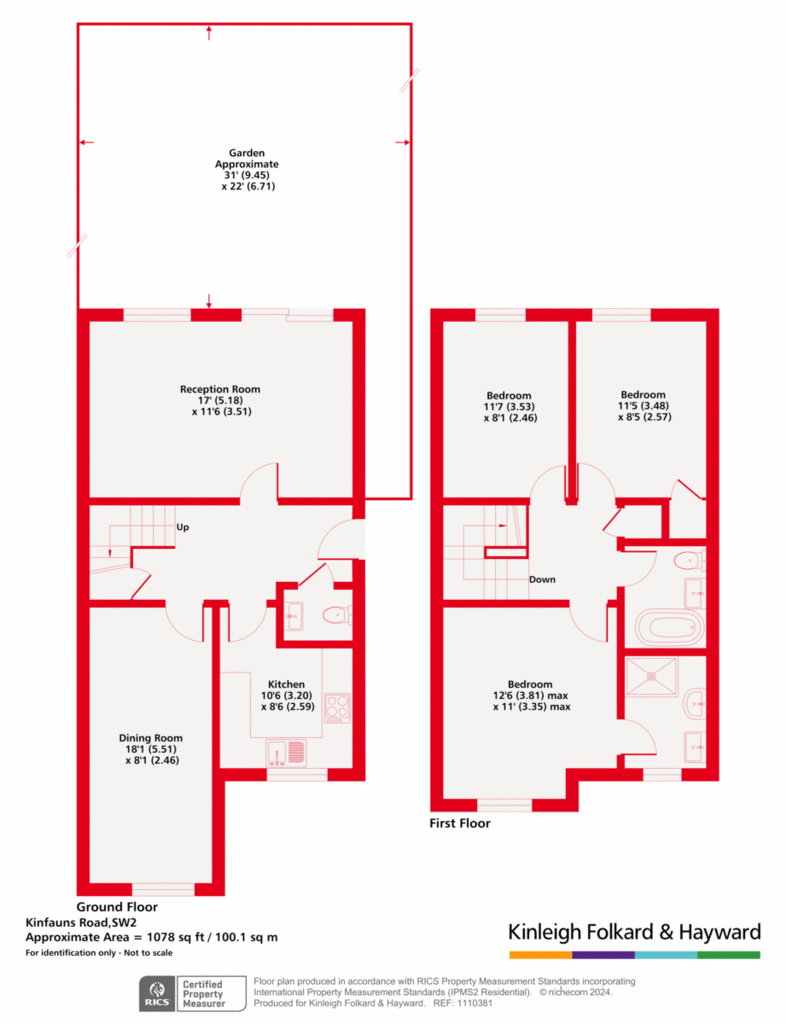 3 bedroom semi-detached house for sale - floorplan