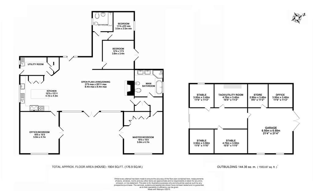 4 bedroom detached bungalow for sale - floorplan