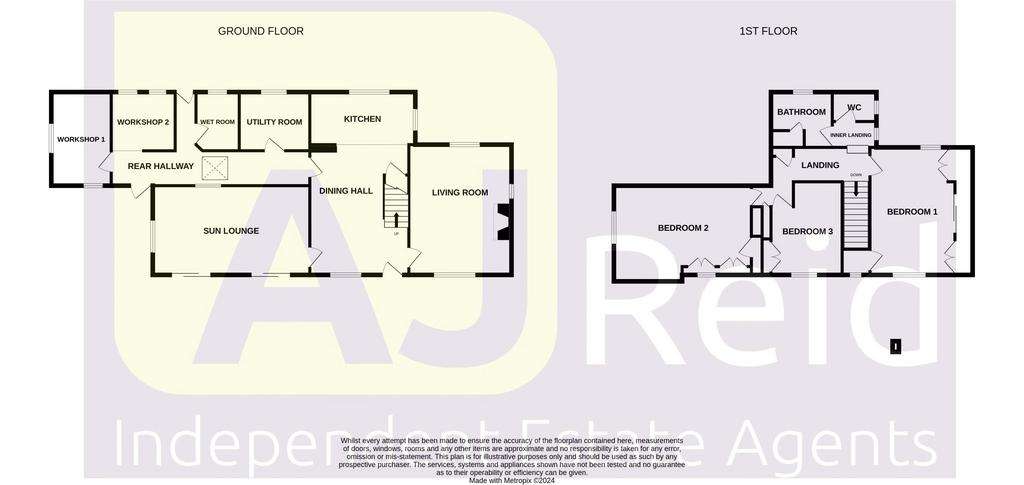 3 bedroom country house for sale - floorplan