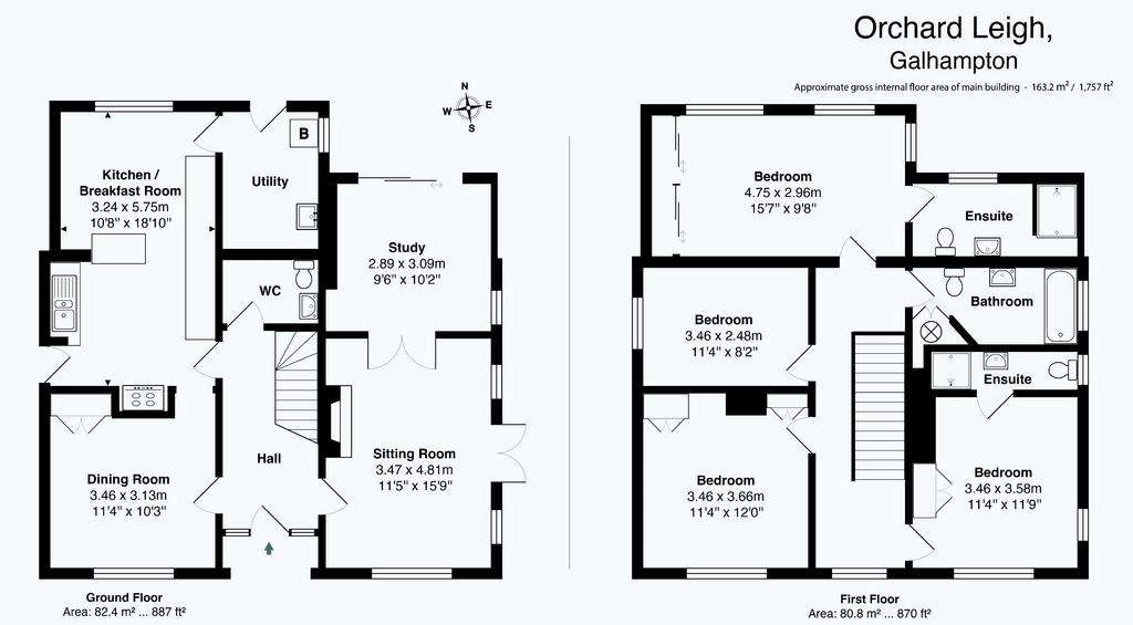 4 bedroom detached house to rent - floorplan