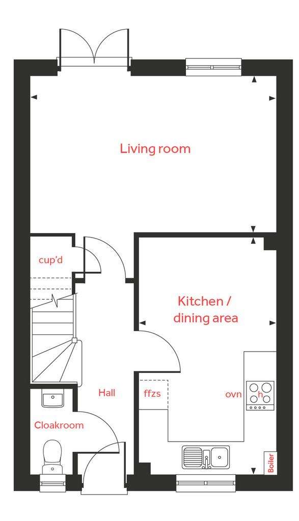 3 bedroom semi-detached house for sale - floorplan