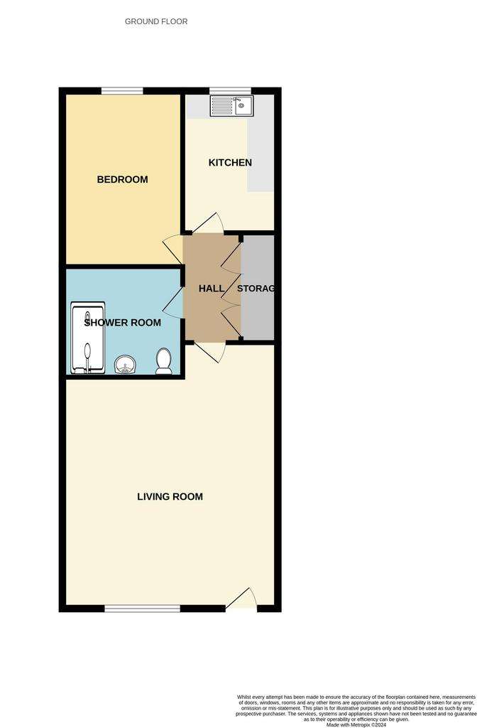1 bedroom ground floor maisonette for sale - floorplan