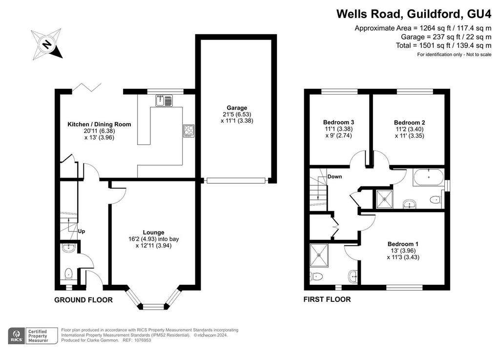 3 bedroom house for sale - floorplan