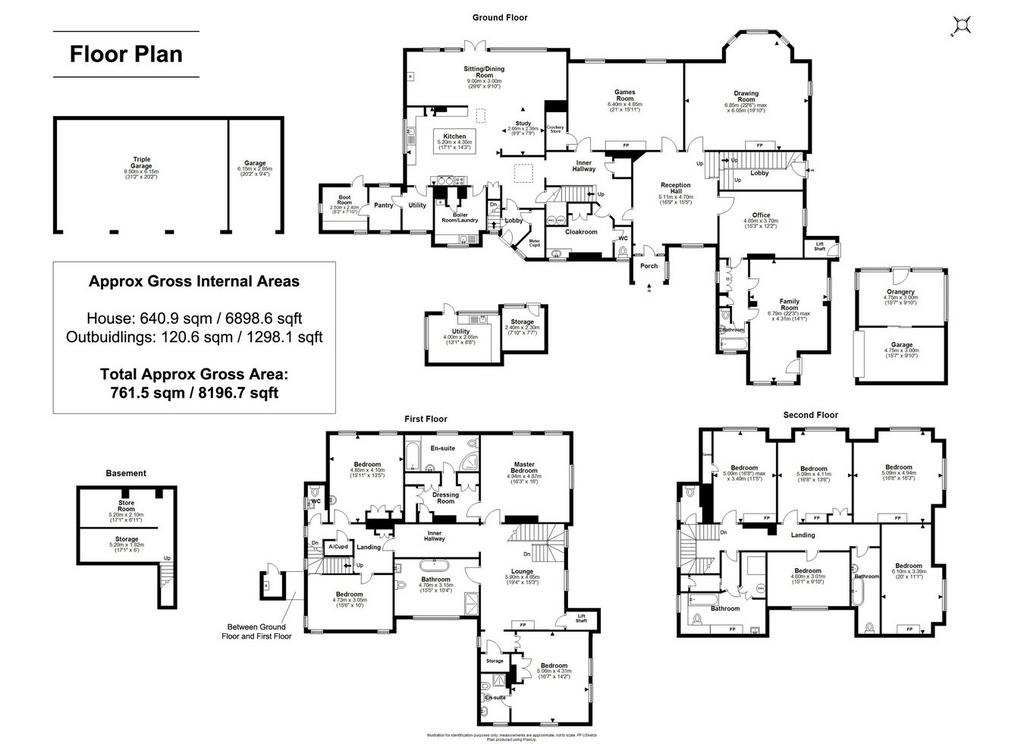 9 bedroom country house for sale - floorplan