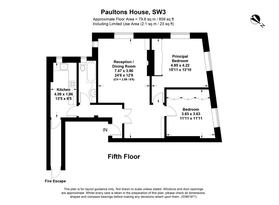 2 bedroom flat for sale - floorplan