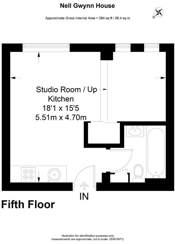 1 bedroom flat for sale - floorplan