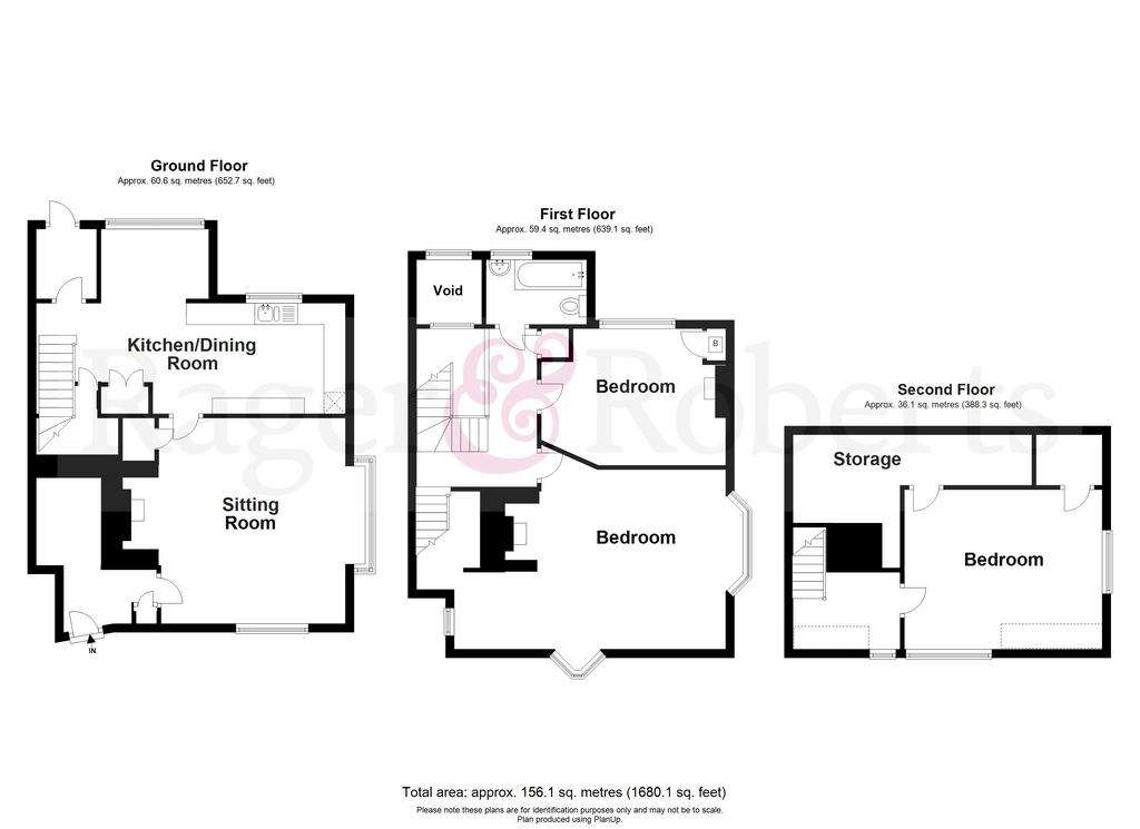 3 bedroom terraced house for sale - floorplan