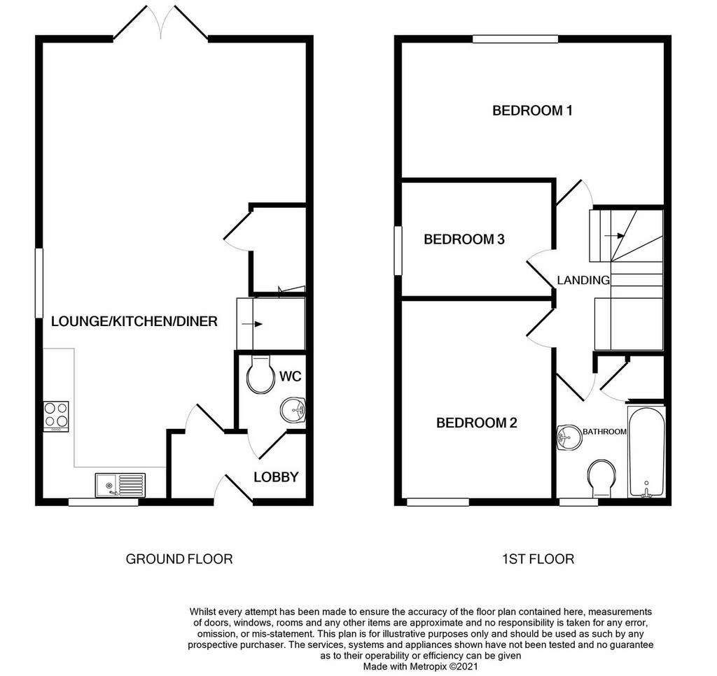 3 bedroom semi-detached house for sale - floorplan