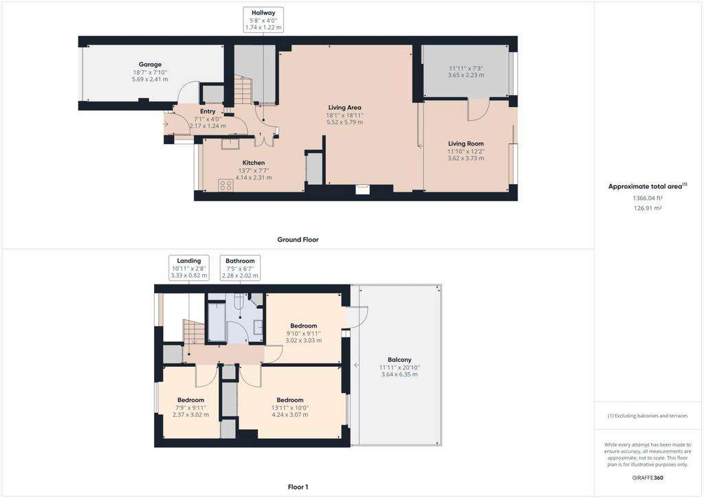 3 bedroom terraced house for sale - floorplan