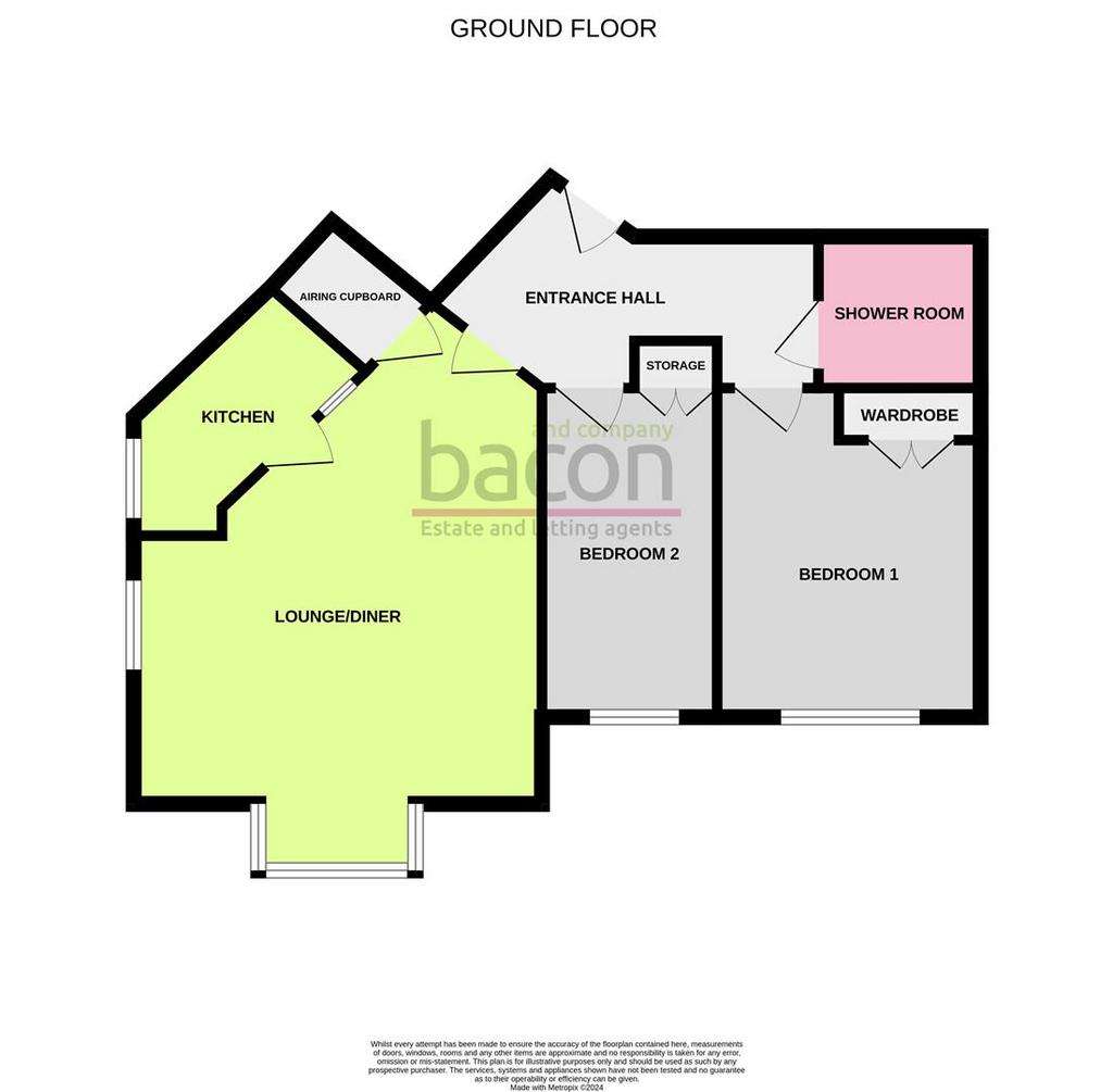 2 bedroom retirement property for sale - floorplan