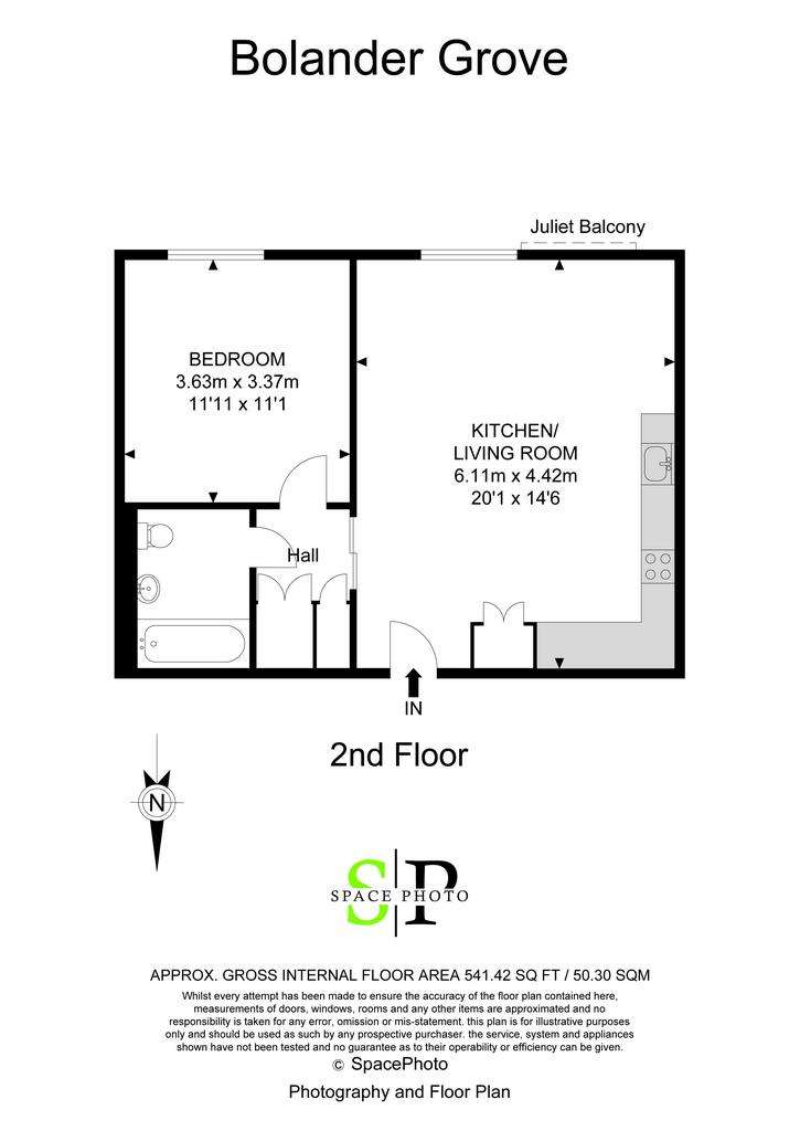 1 bedroom flat for sale - floorplan