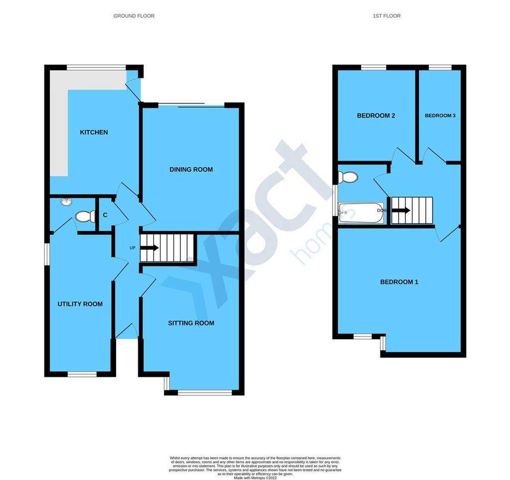 3 bedroom semi-detached house for sale - floorplan