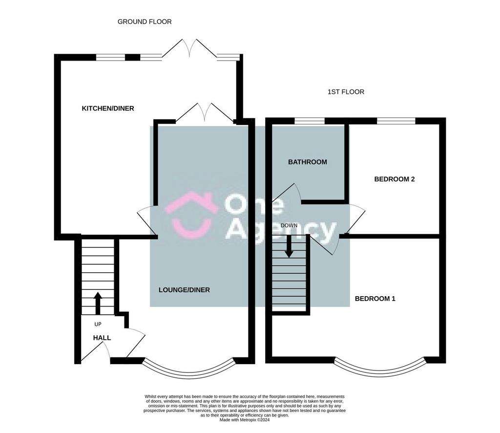 2 bedroom semi-detached house for sale - floorplan