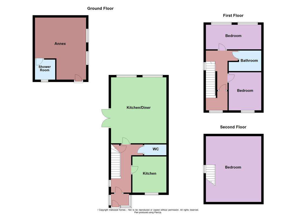 3 bedroom town house for sale - floorplan