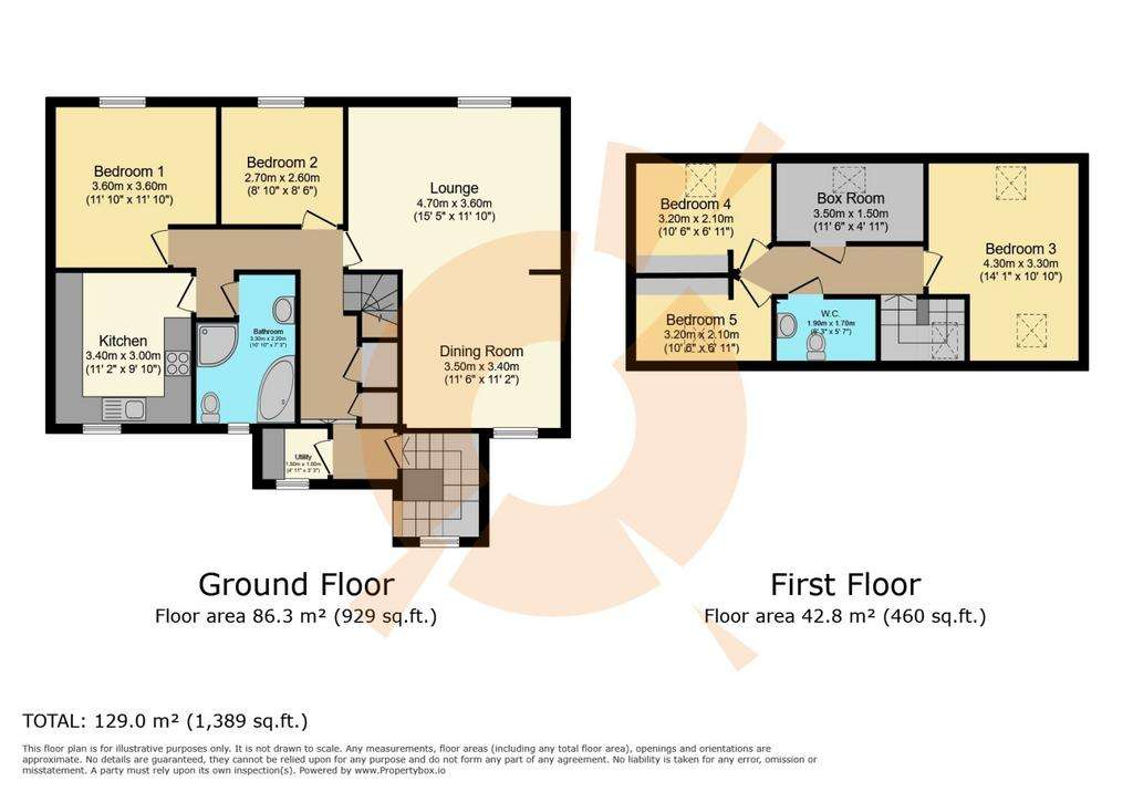 5 bedroom maisonette for sale - floorplan